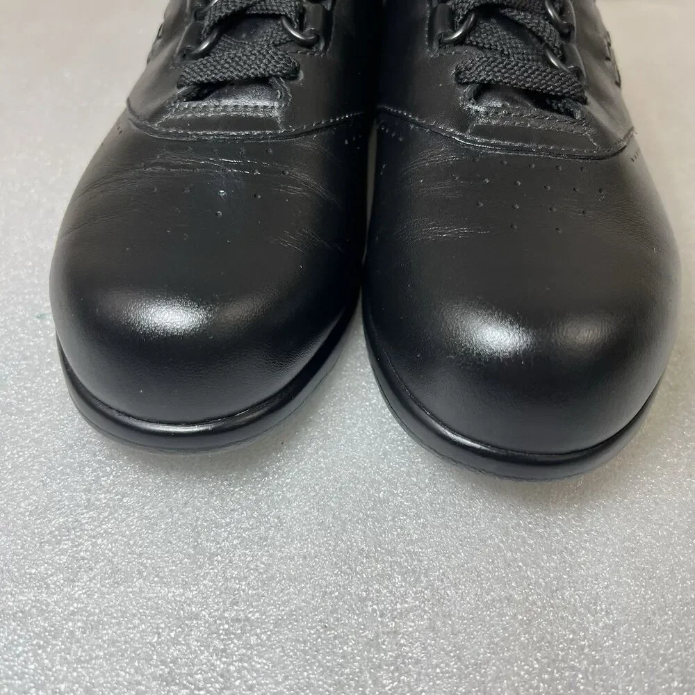SAS FREETIME Women's Walking Shoes Black Leather Size 6 M Comfy USA Made Lace Up